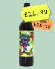 natural wine with an abstract, striking label of painted vines